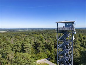 Fire watch tower on the Rennberg, near Flaesheim, Haltern am See, in the Haard forest area, one of