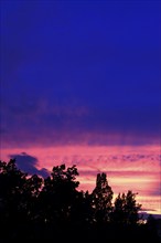 Picturesque evening sky, September, Germany, Europe