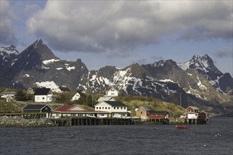 The fishing village of Sakrisoy, Lofoten, Norway, village, fishing village, Sakrisoy, Lofoten,