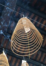 Hanging spiral incense sticks, Thien Hau Pagoda, Saigon Chinatown, Ho Chi Minh City, Vietnam, Asia