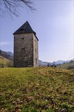 Schellenberger Passturm, Passthurm, watchtower, former border fortification, Marktschellenberg,