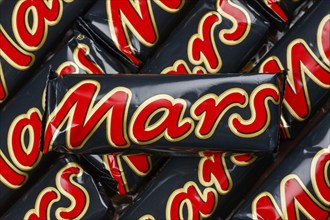 Mars chocolate bar as background