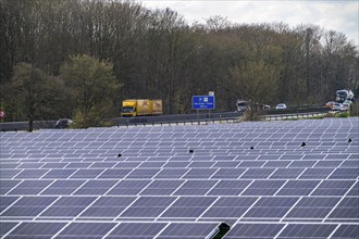 Solar park near Neukirchen-Vluyn, along the A40 motorway, over 10, 000 solar modules spread over 4