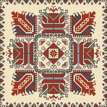 Traditional Bulgarian embroidery vector pattern