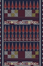 Traditional Palestinian Tatreez, seamless pattern vector template