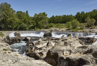 The cascades of Sautadet consist of limestone cliffs and are crossed by the river Cèze in La