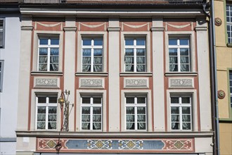 House facade, historic town houses, town houses in detail in the historic old town of Villingen,