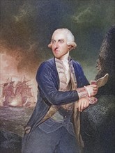 Samuel Hood, 1st. Viscount Hood, 1724-1816, British Admiral, Historical, digitally restored