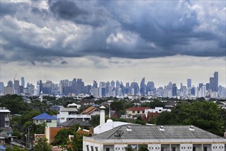 Skyline and residential buildings, Bangkok, Thailand, Asia