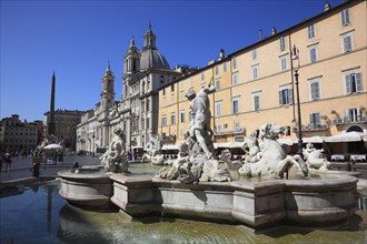 Fountain of Neptune, Fontana del Nettuno, Church of Sant'Agnese in Agone, Piazza Navona, Parione