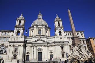 Fountain of the Four Rivers, Fontana dei Quattro Fiumi, Church of Sant'Agnese in Agone