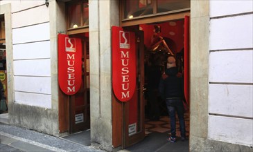 Entrance to the Sex Museum in the historic centre of Prague, Czech Republic, Europe