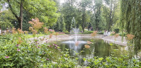 Bernardine Gardens park in the center of Vilnius, Lithuania, Europe