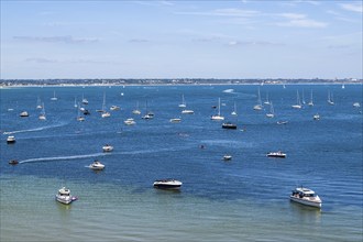 Yachts and boats on Studland Bay, Jurassic Coast, Dorset Coast, Poole, England, United Kingdom,