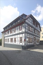 Half-timbered house, Pfaffengasse, Nordhausen, Harz, Thuringia, Germany, Europe