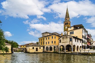 Oratorio della Pescheria with water mill S. Andrea, from the 12th century, medieval old town,