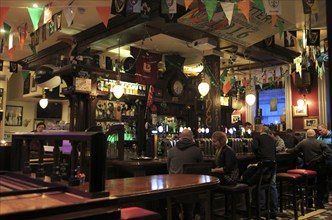 Interior of Slattery's Bar, Capel Street, Dublin city centre, Ireland, Republic of Ireland, Europe