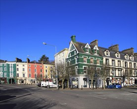 Historic buildings in town centre of Cobh, County Cork, Ireland, Europe