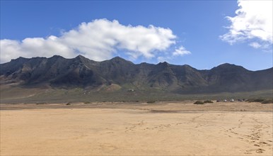 Mountain range in the Jandia nature park Park on the Jandia peninsula, at Playa de Cofete,