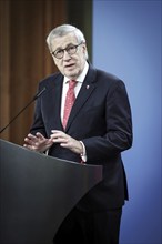 Alberto van Klaveren Stork, Foreign Minister of Chile, photographed during a press conference after