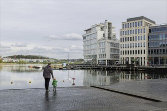 Phönixsee Dortmund, 05.04.2024. Artificially created lake on the former steelworks site of the