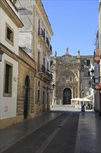 Historic church facade, Iglesia Mayor Prioral, Puerto de Santa Maria, Cadiz province, Spain, Europe