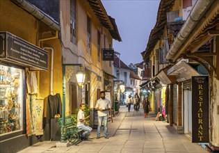 Shops along Synagogue Lane, Matancherry, Jew Town, Cochin, Kerala, India, Asia