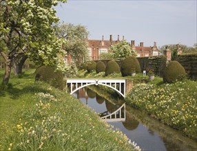 Helmingham Hall an historic moated manor house in Helmingham, Suffolk, England with origins from