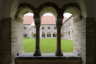 Monastery of our Lady, Cloister and patio, Magdeburg, Saxony Anhalt, Germany, Europe