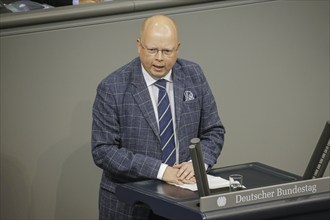 Stefan Seidler, MP, non-attached Member of Parliament, speaks in the plenary of the Bundestag.