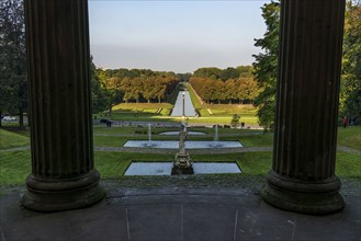 Historic baroque gardens in Kleve, from the 17th century, amphitheatre on the Springenberg, statue