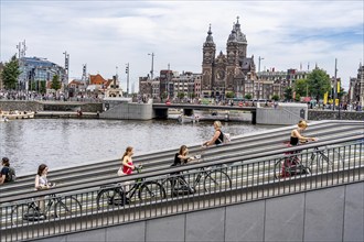 New bicycle car park at Amsterdam Central Station, Stationsplein, space for around 7000 bicycles,