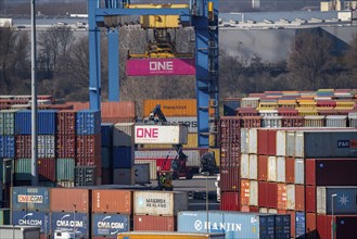 Container Handling Centre, Gateway West Terminal, Logport 2, in Duisburg on the Rhine, North