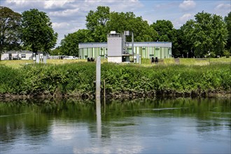 The Ruhr near Essen-Horst, Gelsenwasser AG water extraction plant, North Rhine-Westphalia, Germany,