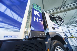 Presentation of the first fuel cell lorry from FES GmbH Fahrzeug-Entwicklung Sachsen. FES GmbH has