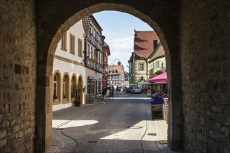 Medieval winegrowing village, Volkach, Mainfranken, Lower Franconia, Franconia, Bavaria, Germany,