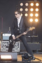 Brad Truax, live bassist of the band Interpol live at the Parkbühne Wuhlheide in Berlin on