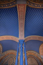 Preserved ceiling vault in the vestibule of the former synagogue, built in 1883, destroyed by the