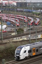 DB Regio stabling facility in Cologne Deutzerfeld, where suburban trains and regional trains wait