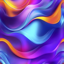 3d rendering of colorful abstract changing glass design, AI generated