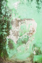 Dilapidated facade of a building, pastel, green, broken, background, texture, wall, detail,