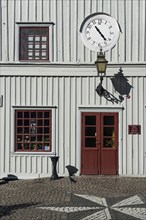 Matchstick museum, museum, match museum, entrance, clock, facade, detail, wooden house,