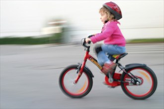 A little girl riding a bicycle, Federal Republic of Germany