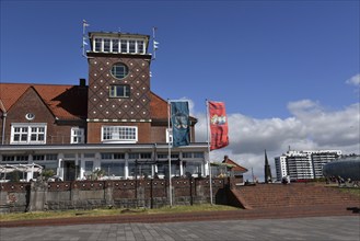 Europe, Germany, Bremen, Bremerhaven, Strandhalle on the Weser dyke, Excursion restaurant, Europe