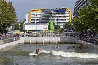 Surfing facility in the city centre of Rotterdam, Rif010, supposedly the world's first wave