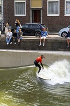 Surfing facility in the city centre of Rotterdam, Rif010, supposedly the world's first wave