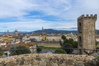 City overview of Piazza Michelangelo, cathedral, dome, city view, travel, tourism, Florence, Italy,