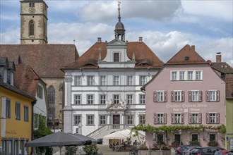 St Vitus Town Hall and Church, Iphofen, Lower Franconia, Bavaria, Germany, Europe