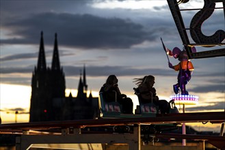 Happy Colonia funfair, Corona-compliant funfair at the Deutzer Werft, on the Rhine, Cologne