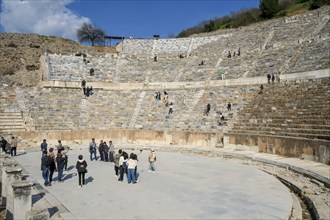 Theatre, ruins of Ephesus, ancient excavation site, Izmir province, Turkey, Asia